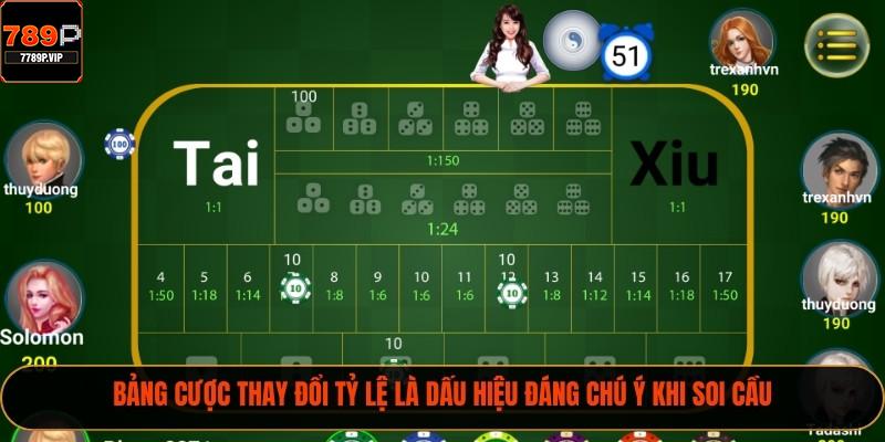 Bảng cược thay đổi tỷ lệ là dấu hiệu đáng chú ý khi soi cầu